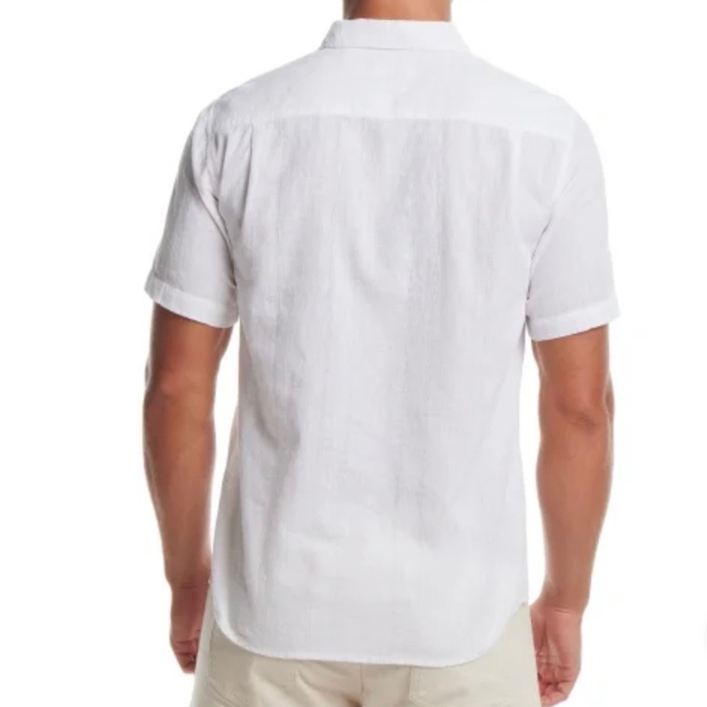 Weatherproof Vintage Men's Linen/Cotton Short Sleeve Woven Shirt - Picture 10 of 13